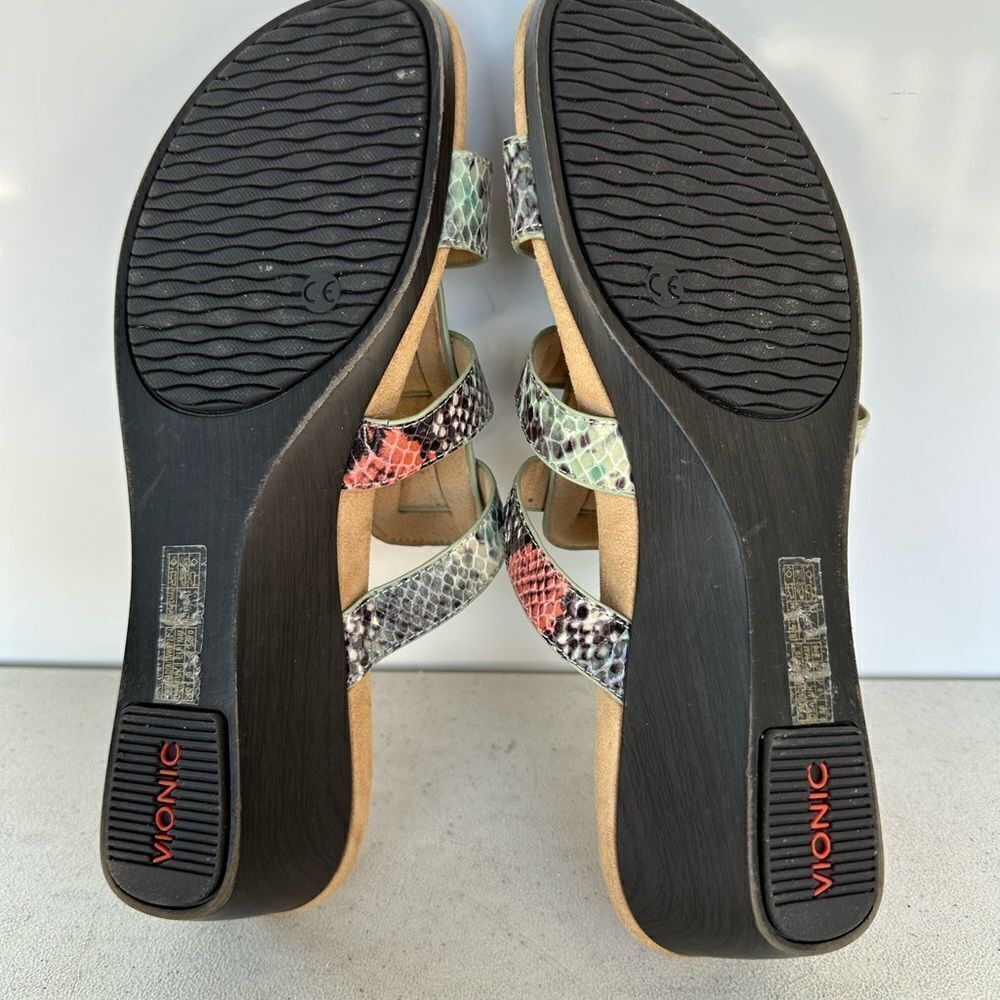 Vionic Radia Multicolored Snake Print Adjustable … - image 7